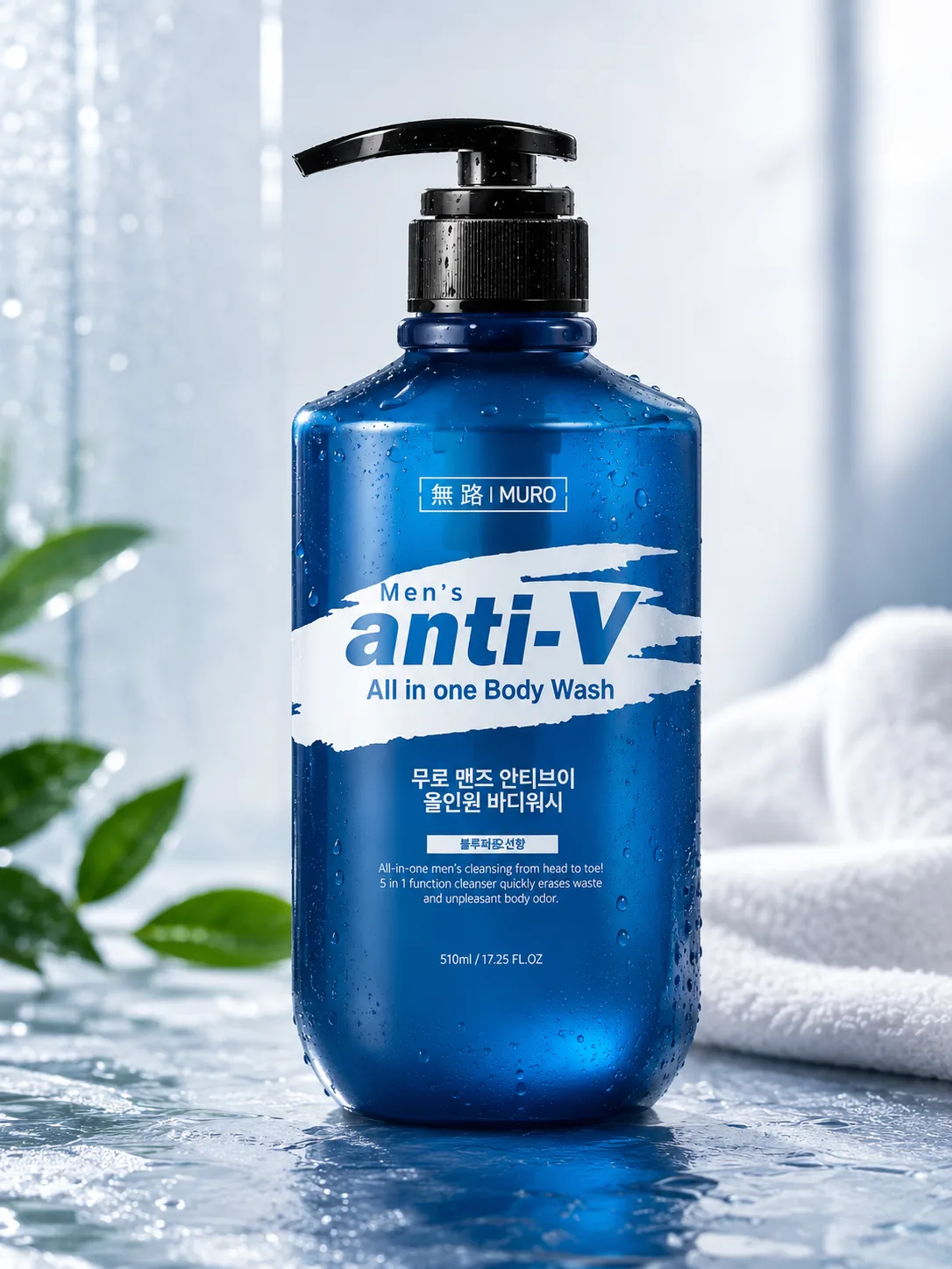 Men's Anti-V All-in-One Body Wash Blue Pheromone, 510ml
